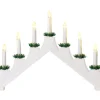 Adventsstake klassisk hvit med 7 lys