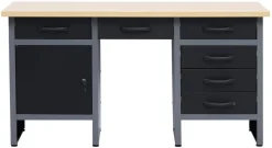 Arbeidsbenk med skap/skuffer 160 x 60 x 85 cm