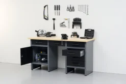 Arbeidsbenk med skap/skuffer 160 x 60 x 85 cm