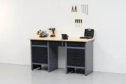 Arbeidsbenk med skap/skuffer 160 x 60 x 85 cm
