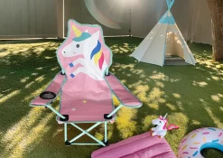 Barnecampingstol enhjørning 35 x 35 x 62 cm - Sunlife®