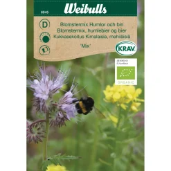 Blomstermix, humler og bier økologisk