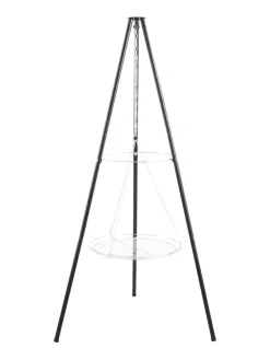 Bålpanne tripod med bålfat og rist - Grillexpert