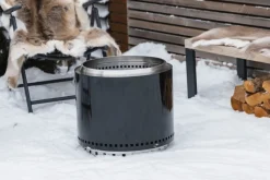 Båltønne emaljert svart - LUNT