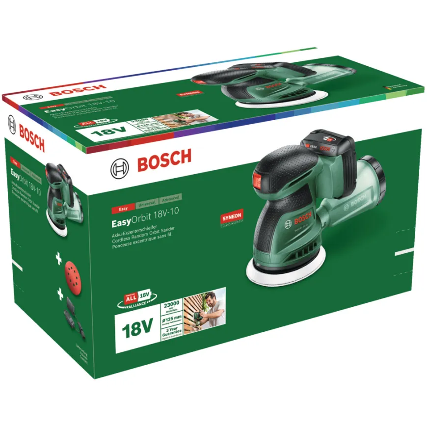 Bosch EasyOrbit 18V-10 batteridrevet eksentersliper