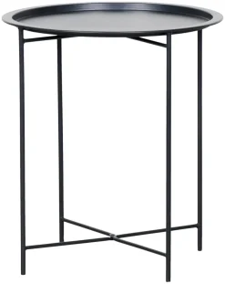 Brettbord Michigan Ø46,8 cm svart stål - Sunlife®