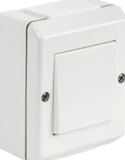 Bryter 2-pol IP55 sprutsikker hvit - Elko