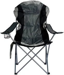 Campingstol m/koppholder Osaka grå/svart – Sunlife®