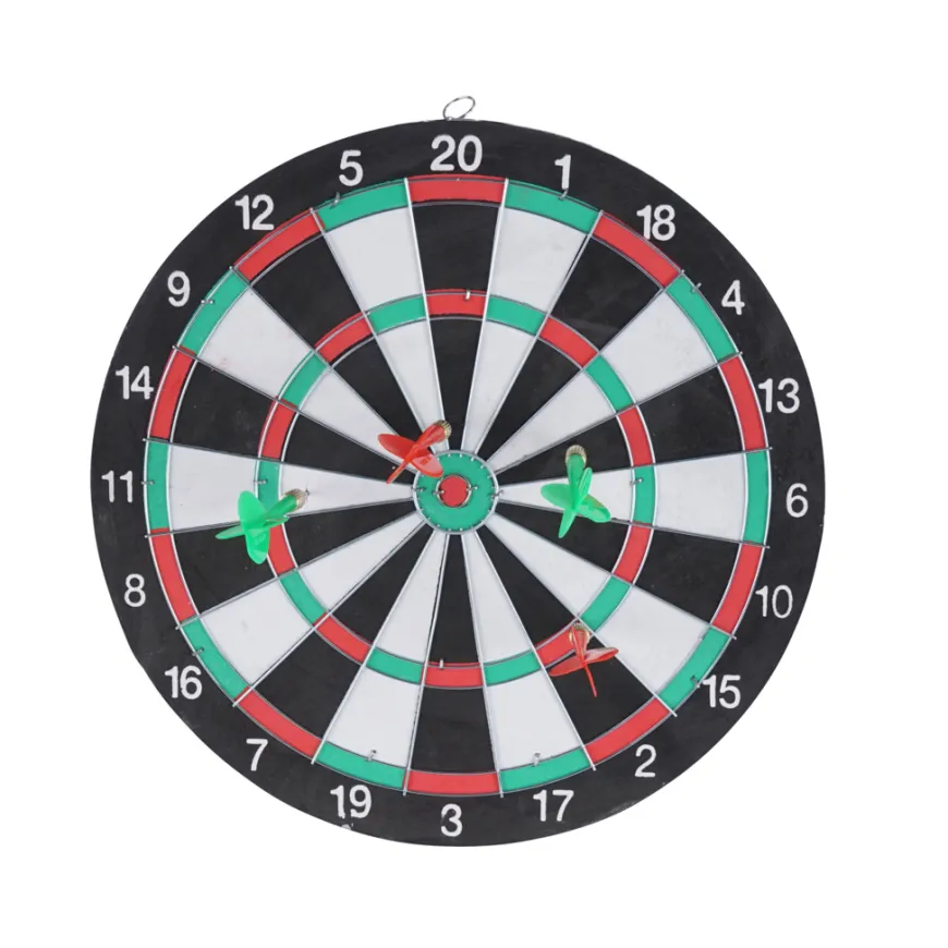 Dartspill med skive og piler