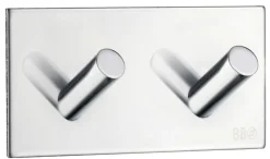 Dobbel krok selvklebende 90 mm - krom