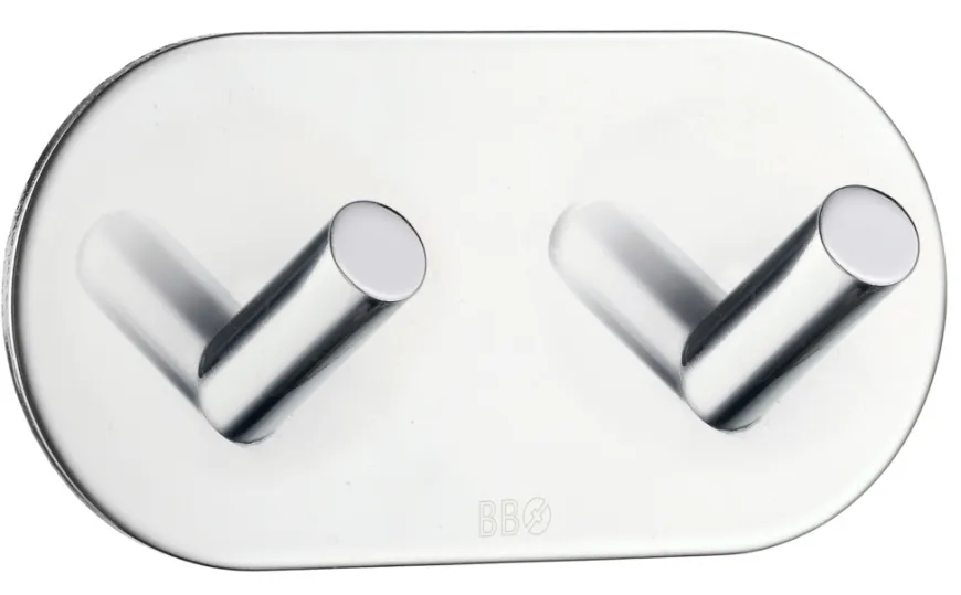Dobbel krok selvklebende 96 mm - krom