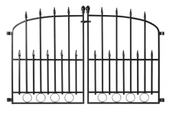 Dobbel port svartlakkert stål 115,5 × 74,2 cm