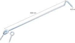 Dørkrok 300 mm elforsinket 2 stk.