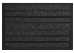 Dørmatte grå/svart 45 x 75 cm