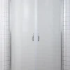 Dusjhjørne m/buede dører i frostet glass 90 x 90 x 190 cm