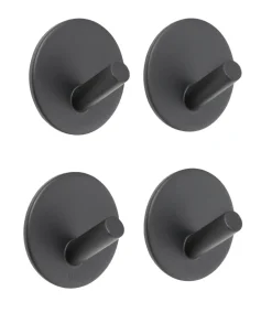 Enkel krok Ø30 mm 4-pk. - matt svart