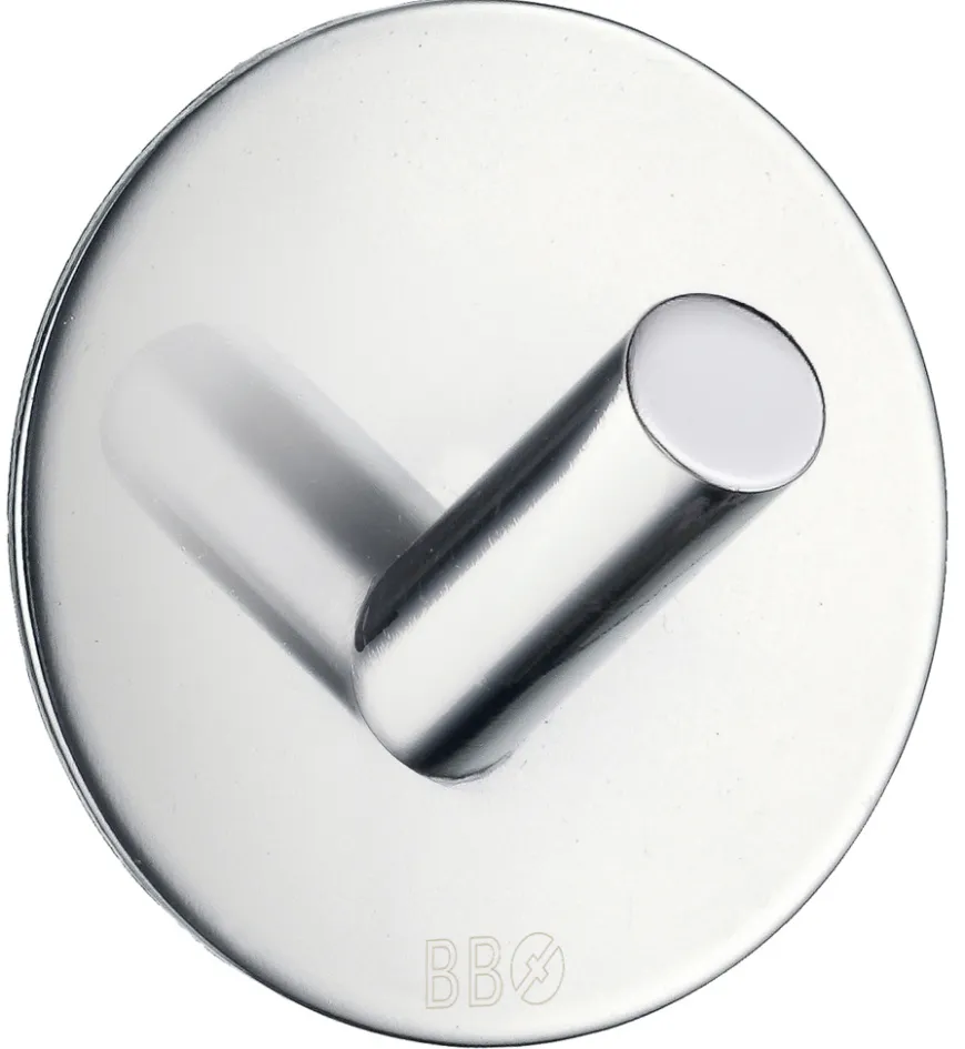 Enkel krok selvklebende Ø48 mm - krom