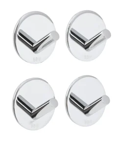 Enkel krok selvklebende Ø30 mm 4-pk. - krom