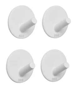 Enkel krok selvklebende Ø30 mm 4-pk. - hvit