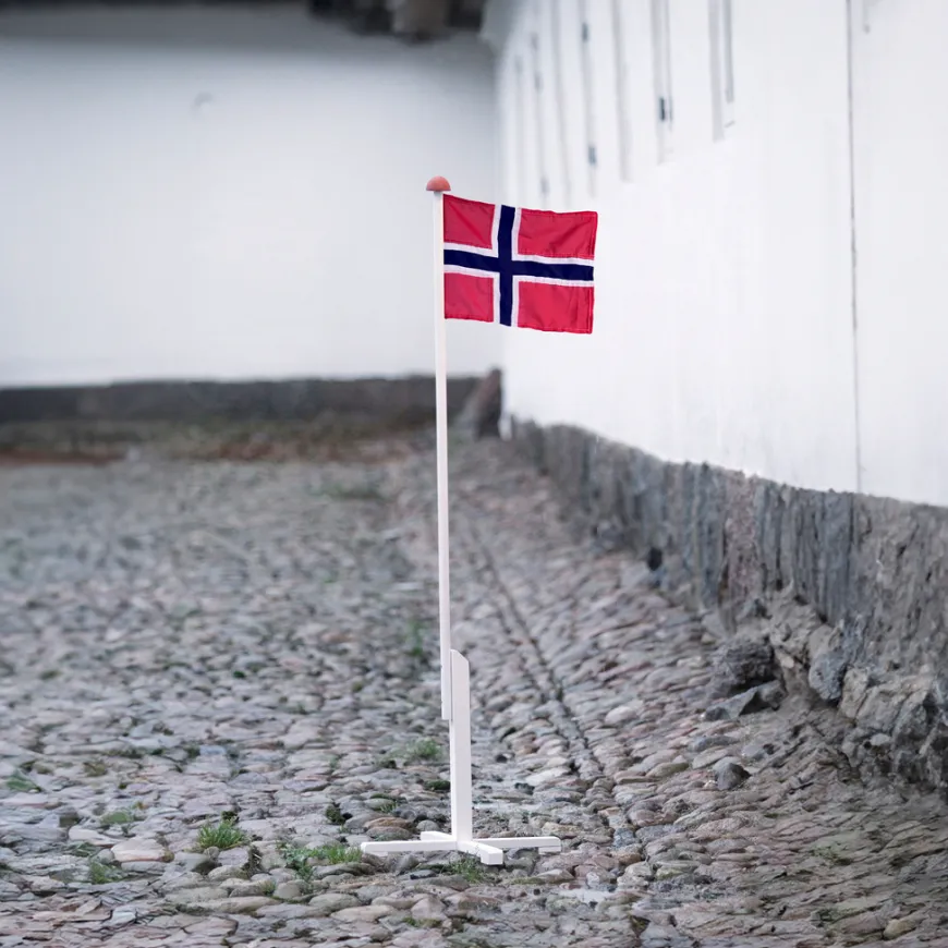 Flaggstang med norsk flagg 1,6 meter