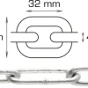 Galvanisert kjetting langlenket Ø4 mm x 2 meter