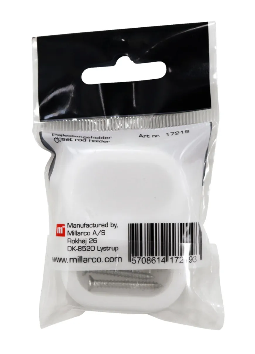 Garderobestangholder oval 2 stk.
