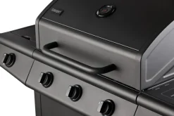 Gassgrill 3 brennere og sidebrenner svart - Grillexpert