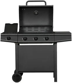 Gassgrill 3 brennere og sidebrenner svart - Grillexpert