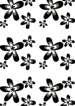 GEYSER® Black Flower dusjforheng 180 x 200 cm