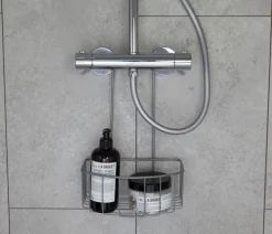 GEYSER® dusjkurv matt grå m/bøyleoppheng