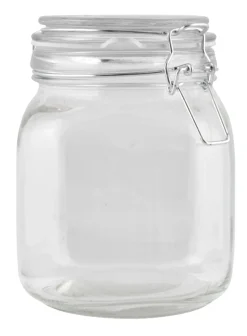 Glasskrukke med patentlokk 1 liter