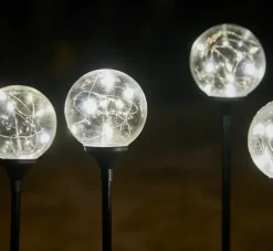 Glasskuler på spyd 50 LED 5-pk.