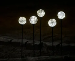 Glasskuler på spyd 50 LED 5-pk.