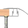 Gulvprofil aluminium - 2 x 40 mm x 1,8 meter