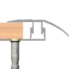 Gulvprofil topp aluminium - 2 x 40 mm x 0,9 m