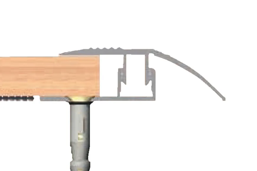 Gulvprofil topp aluminium - 2 x 40 mm x 0,9 m