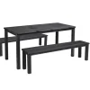 Hagebenk 150 x 33 x 42 cm i svart grunnmalt furutre