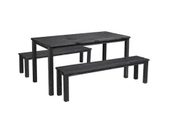 Hagebenk 150 x 33 x 42 cm i svart grunnmalt furutre
