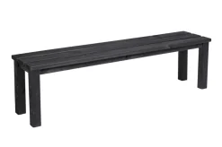 Hagebenk 150 x 33 x 42 cm i svart grunnmalt furutre