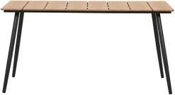 Hagebord Beijing svart/teak 148 x 85 cm - Sunlife®