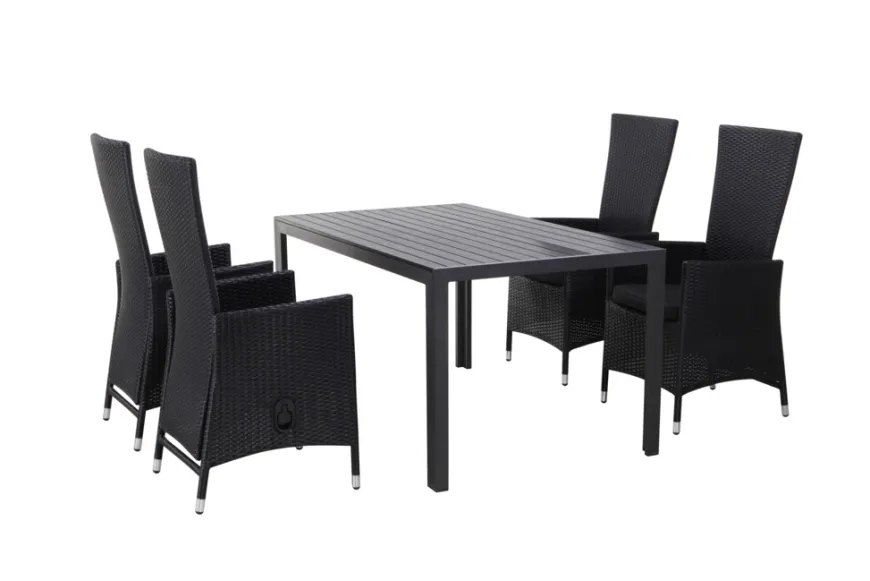 Hagebord Havanna 150 x 90 cm i alu/nonwood - Sunlife®