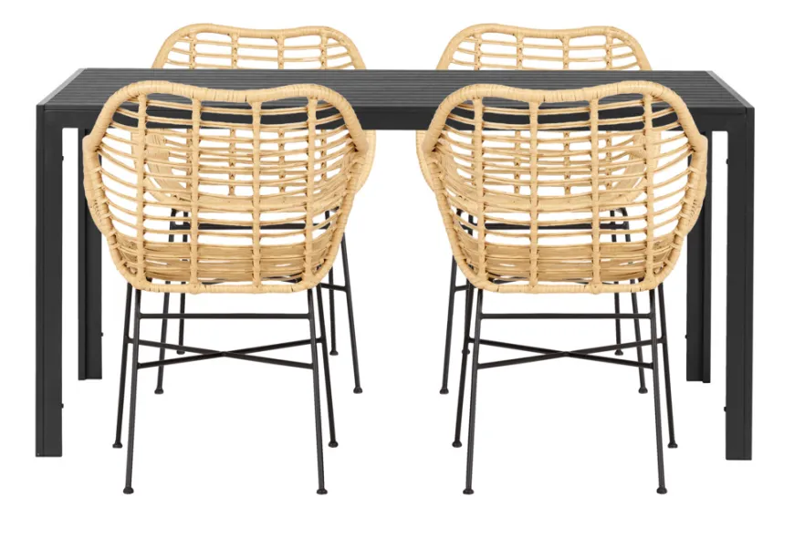 Hagebord Havanna 150 x 90 cm i alu/nonwood - Sunlife®