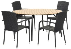 Hagebord Nebraska stål/nonwood Ø150 cm - Sunlife®
