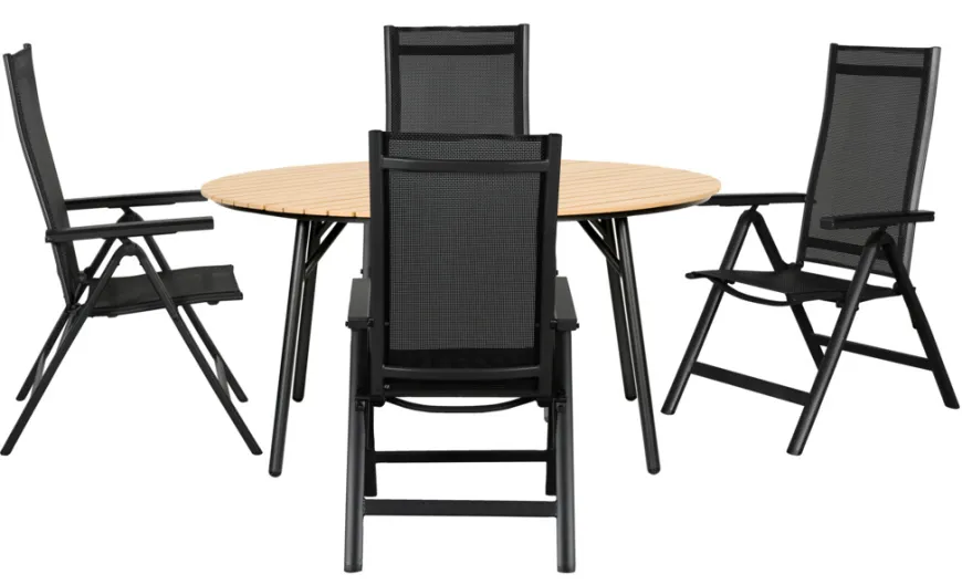 Hagebord Nebraska stål/nonwood Ø150 cm - Sunlife®