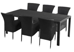 Hagestol Bangkok i metall og svart polyrotting - Sunlife®