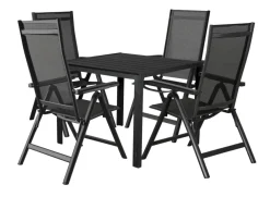 Hagestol Kingston 6 posisjoner svart - Sunlife®