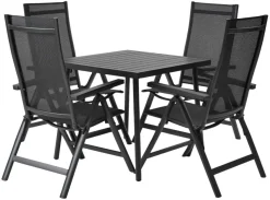 Hagestol Kingston 6 posisjoner svart - Sunlife®