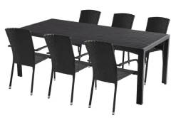 Hagestol Lissabon rotting/metall svart - Sunlife®