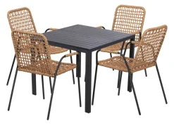 Hagestol Madison svart/natur – Sunlife®