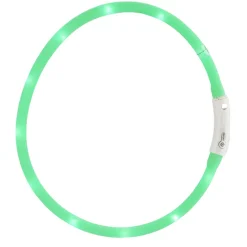 Halsbånd med LED grønn 20-60 cm